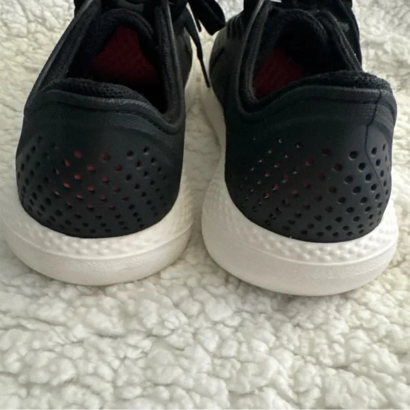 Crocs LiteRide Pacer Womens Size 7 Black White Lace Up Sneaker Shoes 205234 - Picture 3 of 8